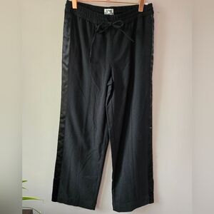 Future Collective Black Wide Leg Tuxedo Track Pants - Size XS